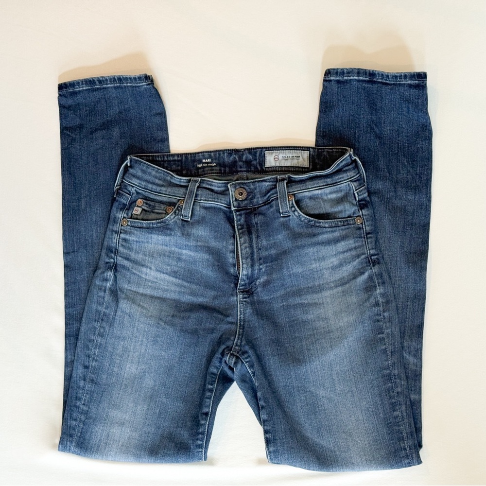 AG Jeans- Mari High-Rise Straight Jeans